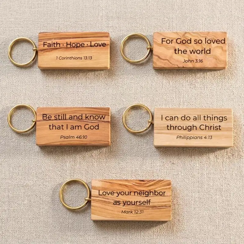 Engraved Scripture Keychain