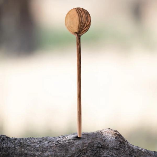 Olive Wood Artisan Circle Spoon
