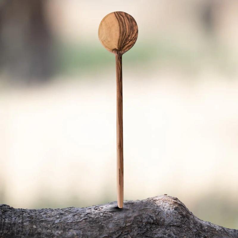 Olive Wood Artisan Circle Spoon