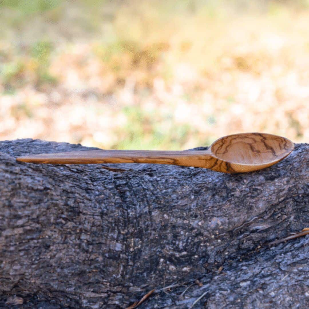12″ Olive Wood Serving Spoon — view 2