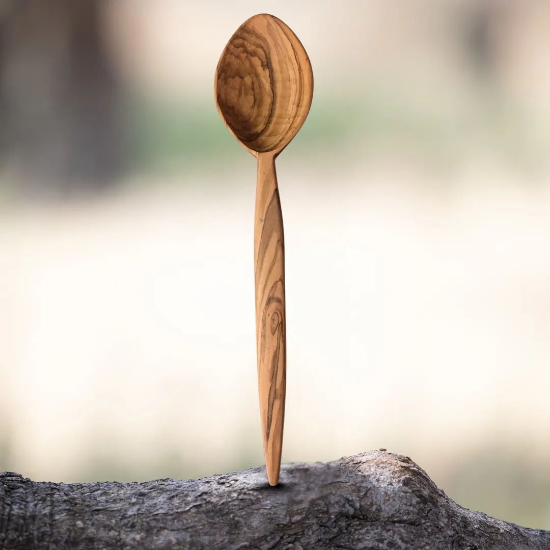 12″ Olive Wood Serving Spoon — view 1