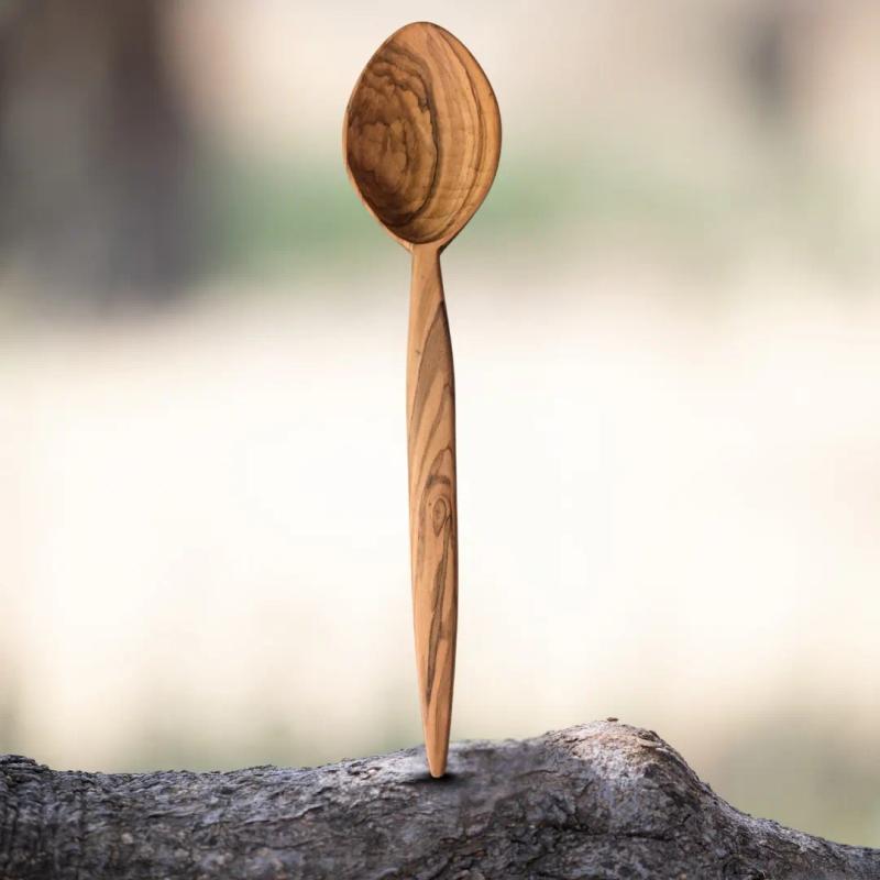12″ Olive Wood Serving Spoon — view 1