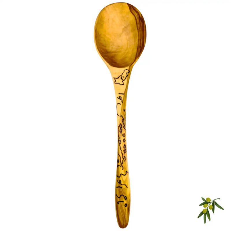 Pakistan artwork – custom hand engraved 13" Soup Ladle — view 1