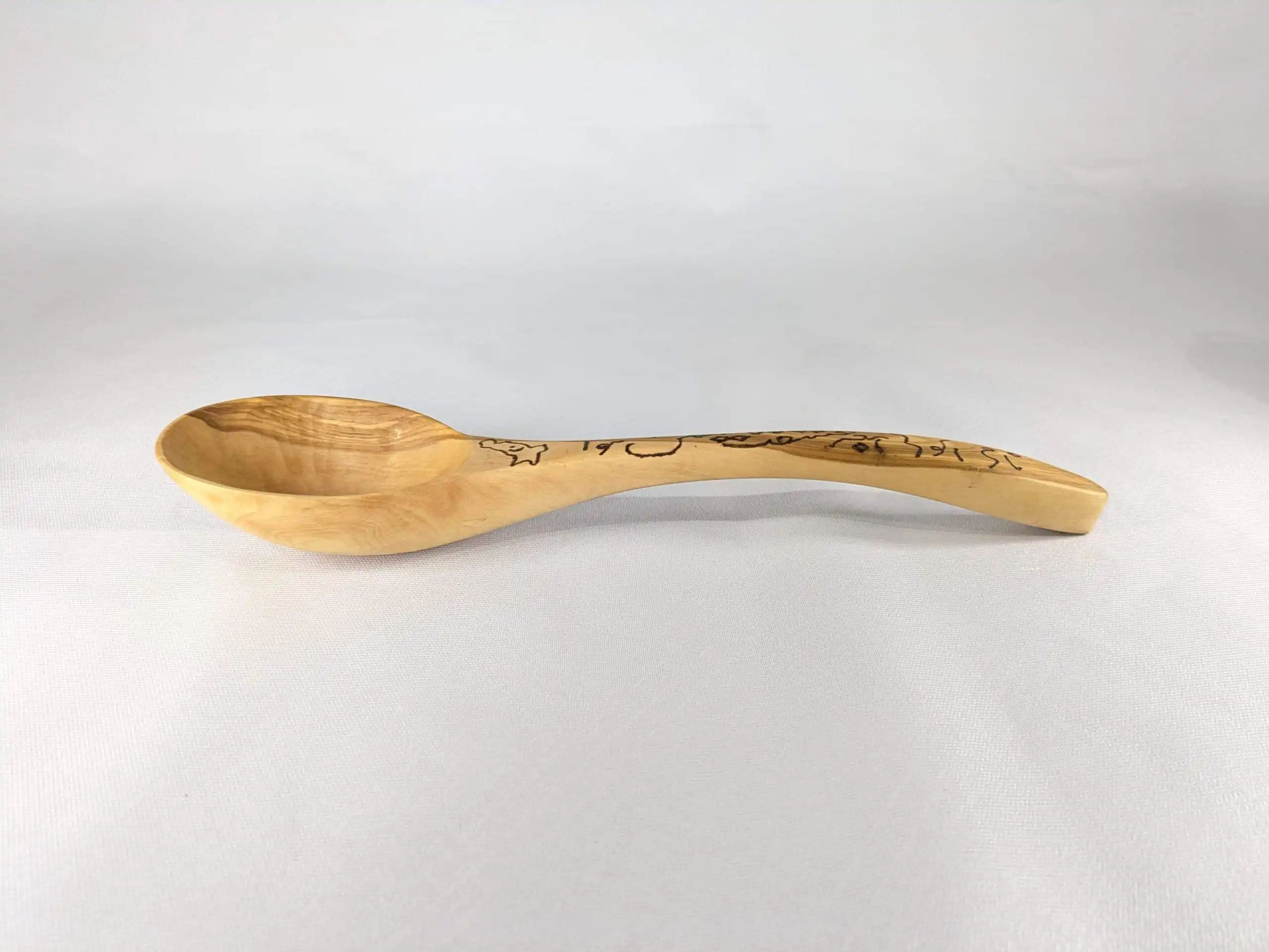Pakistan artwork – custom hand engraved 13" Soup Ladle — view 2
