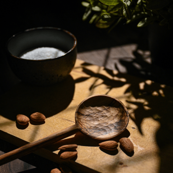 Olive Wood Artisan Circle Spoon