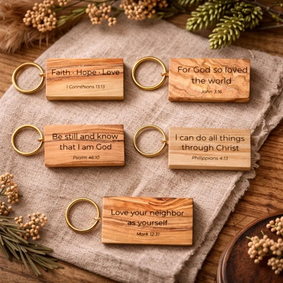 Engraved Scripture Keychain