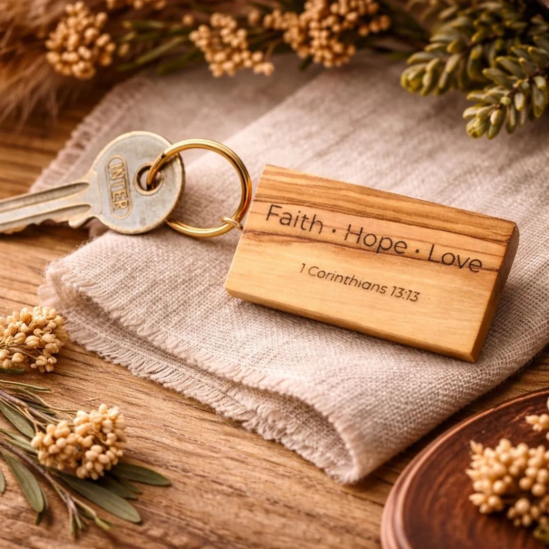Engraved Scripture Keychain