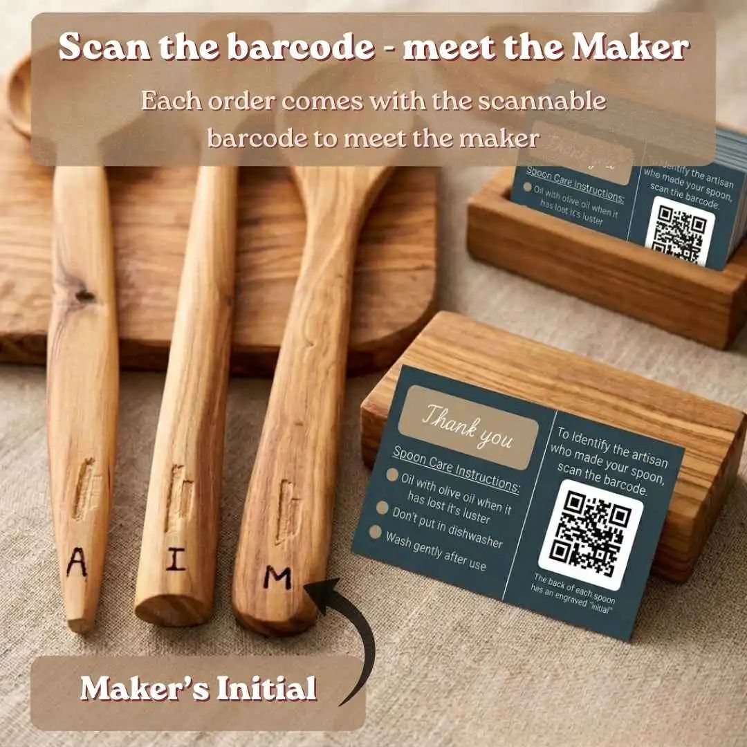 Maker's initial – meet the maker QR card