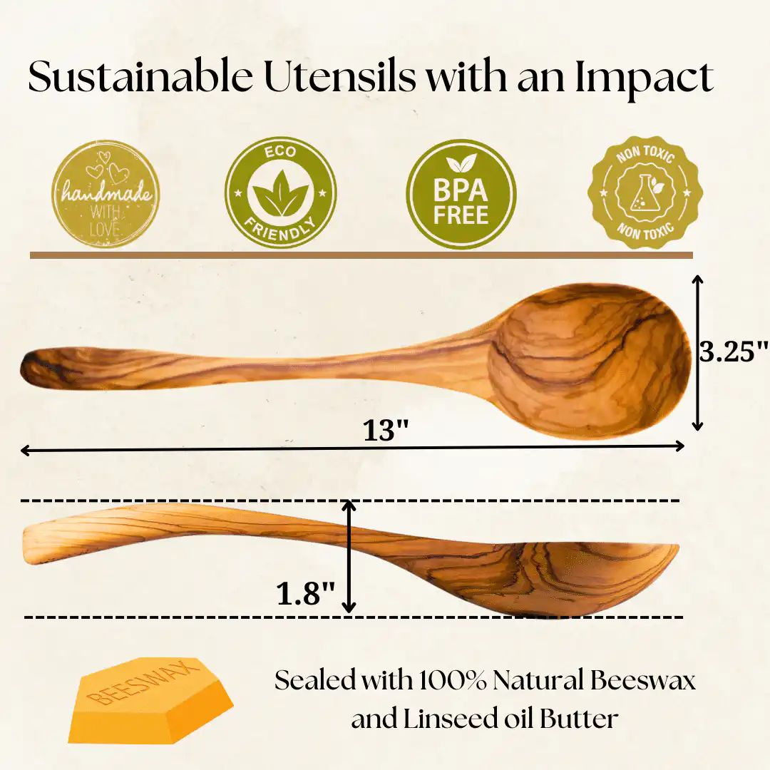 Olive Wood Soup Ladle — view 4